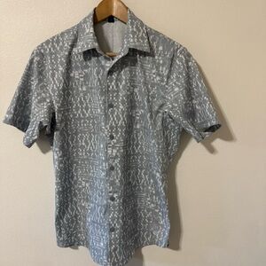 Lululemon Airing Easy Short Sleeve Shirt Ventlight Mesh Gray Print-Medium